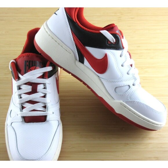 Nike Men's Full Force Low Basketball Shoes White Mystic Red Black Sizes NIB - Picture 4 of 7